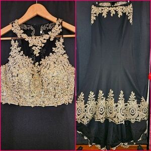 2 piece dress, mermaid dress..